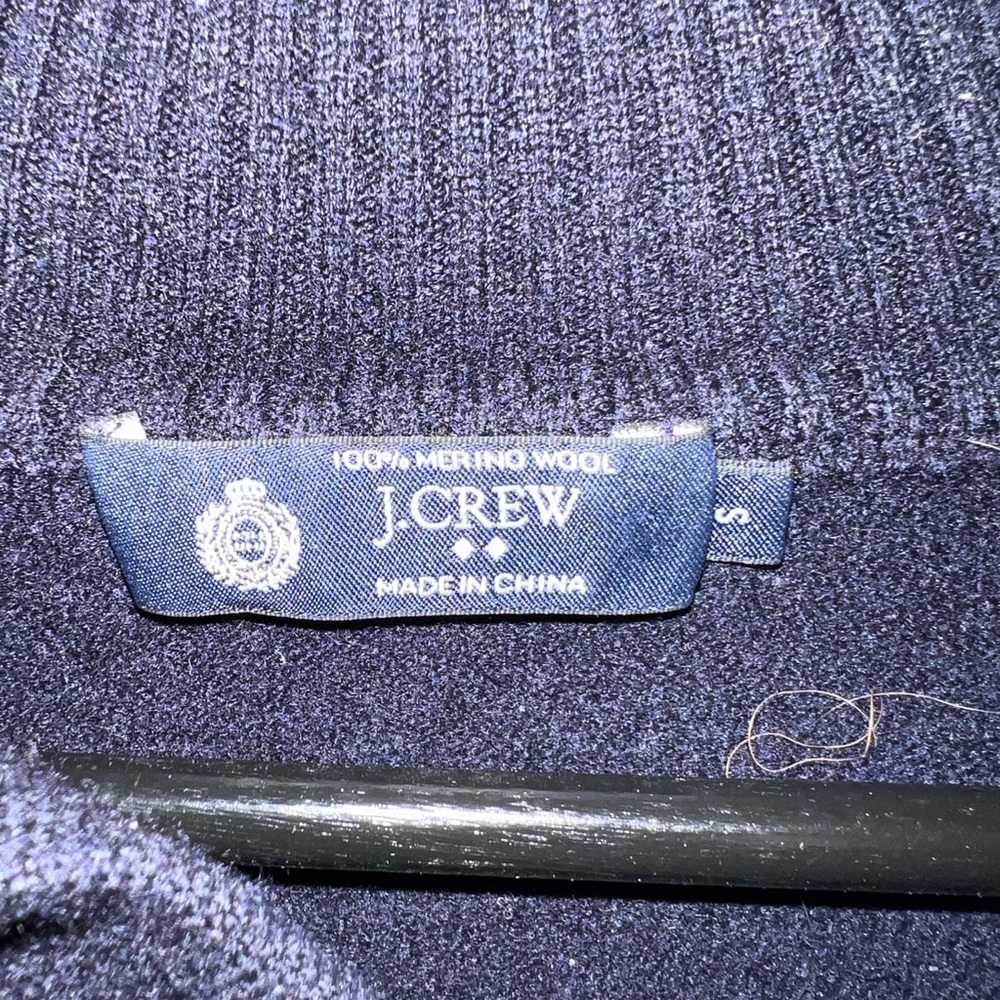 J. Crew Men's Navy Turtleneck Sweater - Picture 2 of 4